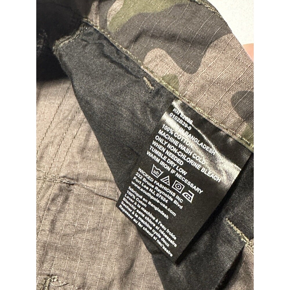 South Pole Cargo Shorts Pockets Camo Camouflage Casual SouthPole Mens Size 40 - Picture 9 of 10